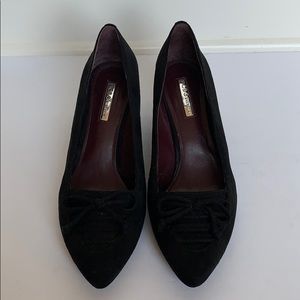 BCBGENERATION Black Suede Wedge Heels